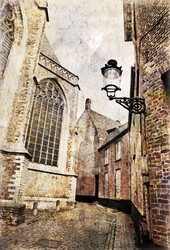 улицы брюгге, бельгия - alkir