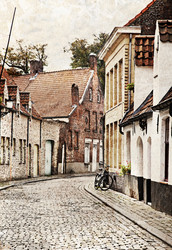 улицы брюгге, бельгия - alkir