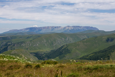 Summer landscape of the Caucasus Mountains - gumbao