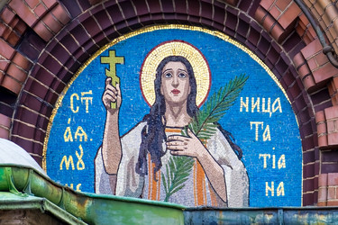 Мозаика Мученица Татиана, Николай Алексеевич Киселев, малый кокошник северного фасада, Храм Воскресения Христова (Спас на Крови), Санкт-Петербург, наб. Канала Грибоедова, 2Б - donsun