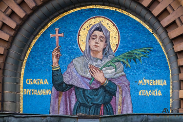 Мозаика Мученица Евдокия, Альфред Александрович Парланд, северное крыльцо, северная сторона, Храм Воскресения Христова (Спас на Крови), Санкт-Петербург, наб. Канала Грибоедова, 2Б - donsun