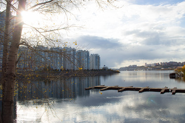 Осень. Вид на правый берег Красноярска. Autumn. View of the right bank of Krasnoyarsk - MariaMit