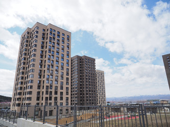 Строительство микрорайона Уюн. Южно-Сахалинск. Сахалин. Construction of the Uyun microdistrict. Yuzhno-Sakhalinsk. Sakhalin. (Marka) - marka