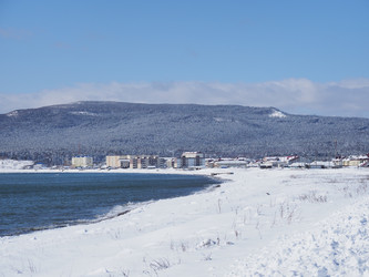 Поселок Озерск. Сахалин. The village of Ozersk. Sakhalin. (Marka) - marka