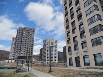 Строительство микрорайона Уюн. Южно-Сахалинск. Сахалин. Construction of the Uyun microdistrict. Yuzhno-Sakhalinsk. Sakhalin. (Marka) - marka