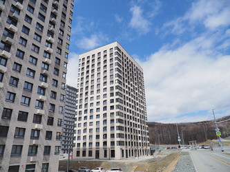 Строительство микрорайона Уюн. Южно-Сахалинск. Сахалин. Construction of the Uyun microdistrict. Yuzhno-Sakhalinsk. Sakhalin. (Marka) - marka