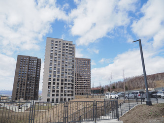 Строительство микрорайона Уюн. Южно-Сахалинск. Сахалин. Construction of the Uyun microdistrict. Yuzhno-Sakhalinsk. Sakhalin. (Marka) - marka