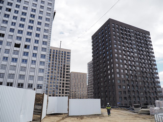 Строительство микрорайона Уюн. Южно-Сахалинск. Сахалин. Construction of the Uyun microdistrict. Yuzhno-Sakhalinsk. Sakhalin. (Marka) - marka