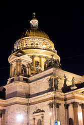 Исаакиевский собор, Санкт-Петербург. Вид ночью. St. Isaac's Cathedral, St. Petersburg. Night view - MariaMit