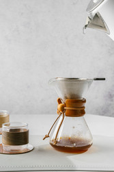 Preparing coffee in a pour‑over coffee maker - JuliaLavleis