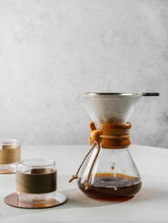 Preparing coffee in a pour‑over coffee maker - JuliaLavleis