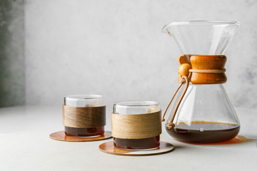 Preparing coffee in a pour‑over coffee maker - JuliaLavleis